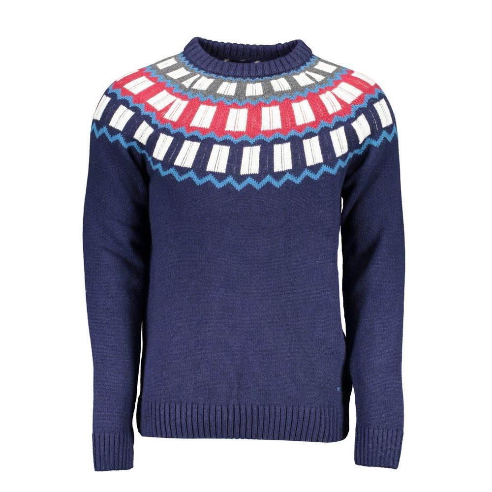 Gant Blue Wool Men Sweater - Hilstor