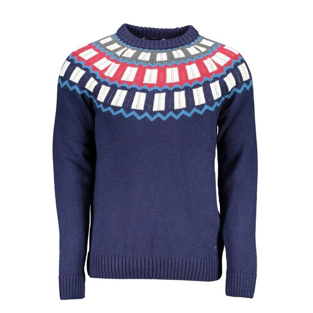 Gant Blue Wool Men Sweater - Hilstor