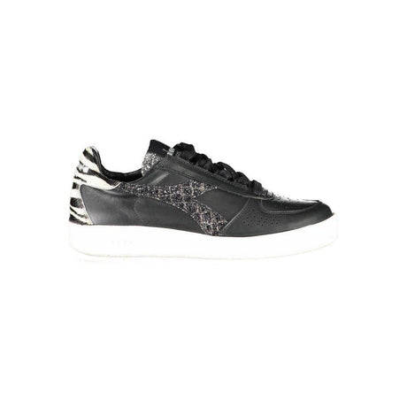 Diadora Black Leather Womens Sneaker - Hilstor