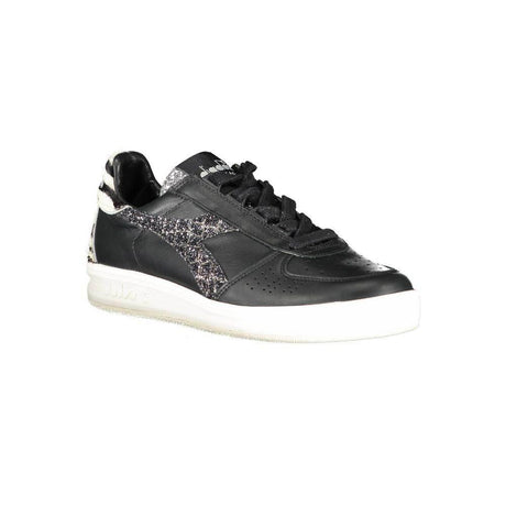 Diadora Black Leather Womens Sneaker - Hilstor