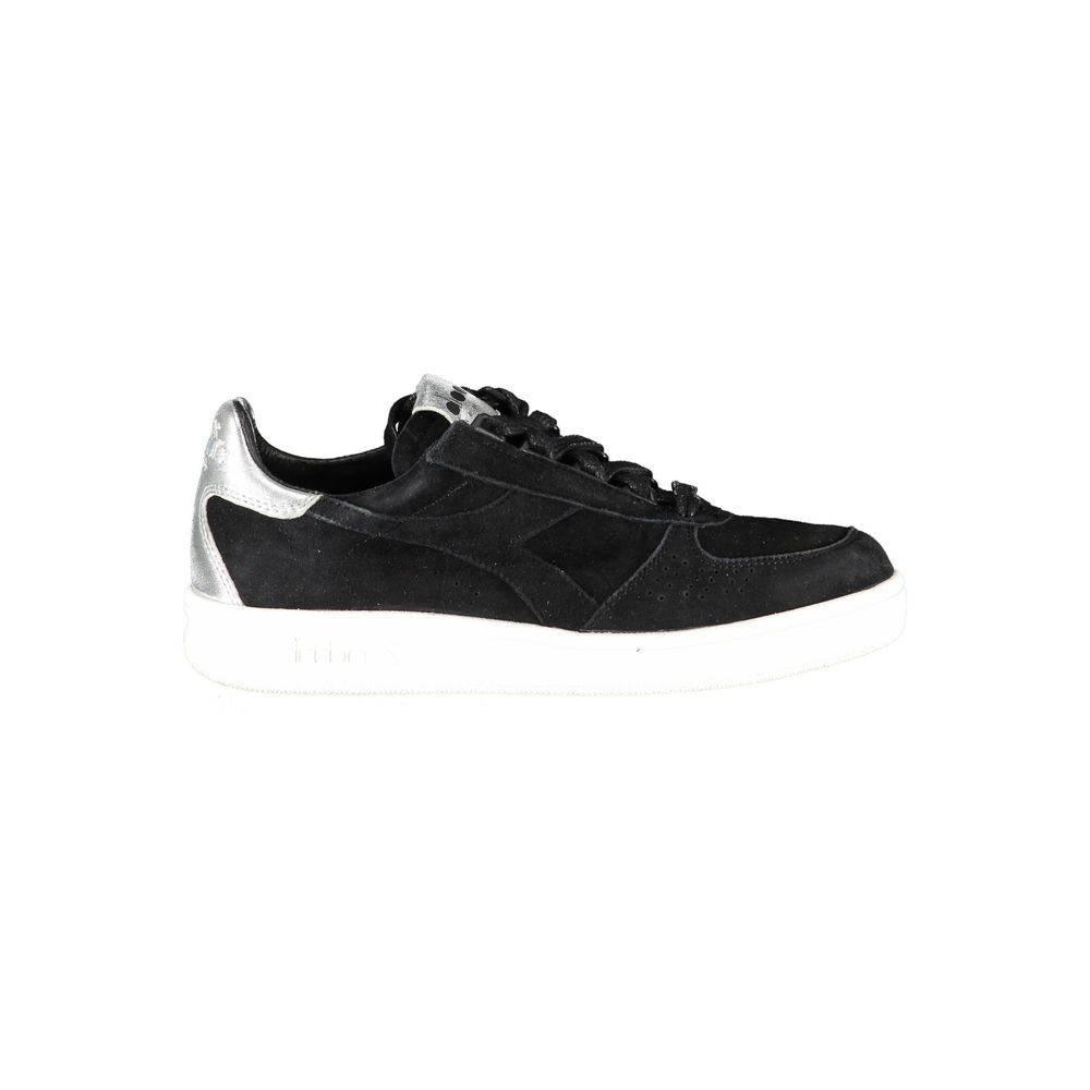 Diadora Black Leather Women Sneaker - Hilstor