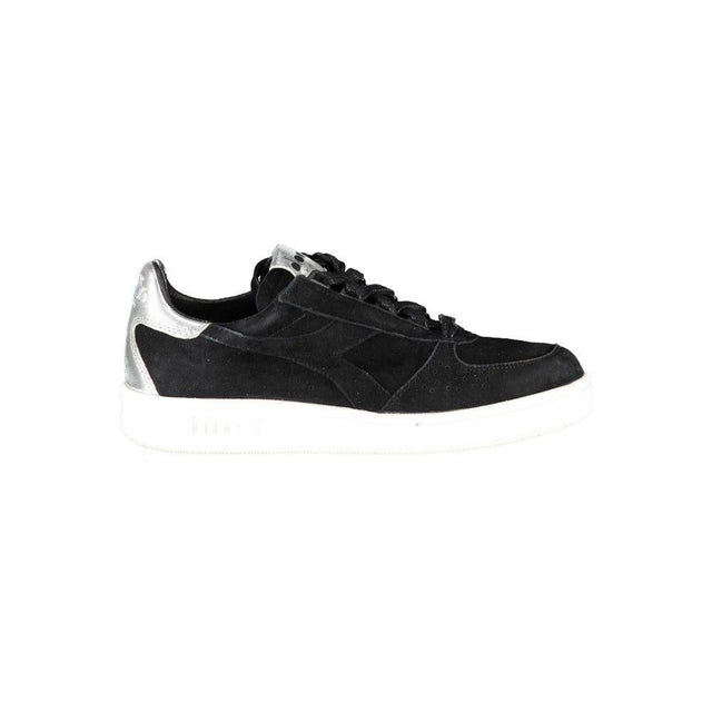 Diadora Black Leather Women Sneaker - Hilstor