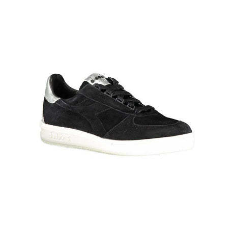 Diadora Black Leather Women Sneaker - Hilstor