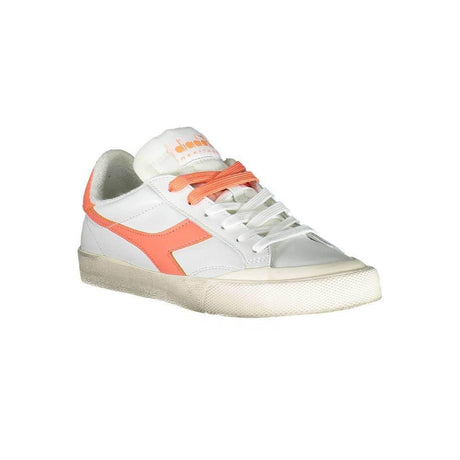 Diadora White Leather Women Sneaker - Hilstor