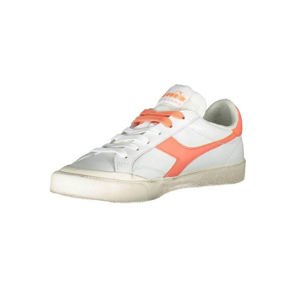 Diadora White Leather Women Sneaker - Hilstor