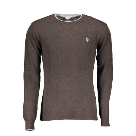 U.S. POLO ASSN. Brown Wool Men Sweater - Hilstor