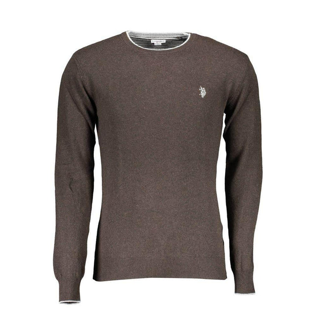 U.S. POLO ASSN. Brown Wool Men Sweater - Hilstor