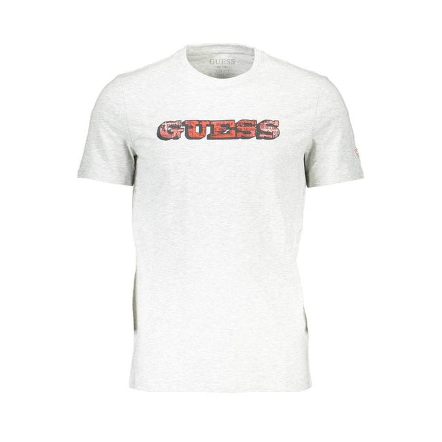 Guess Jeans Gray Cotton Men T-Shirt - Hilstor