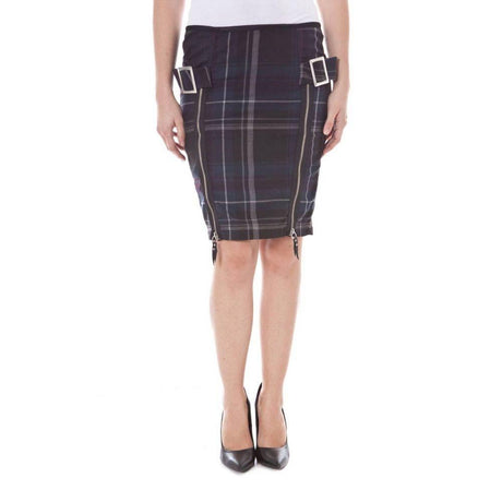 Datch Blue Polyester Skirt - Hilstor