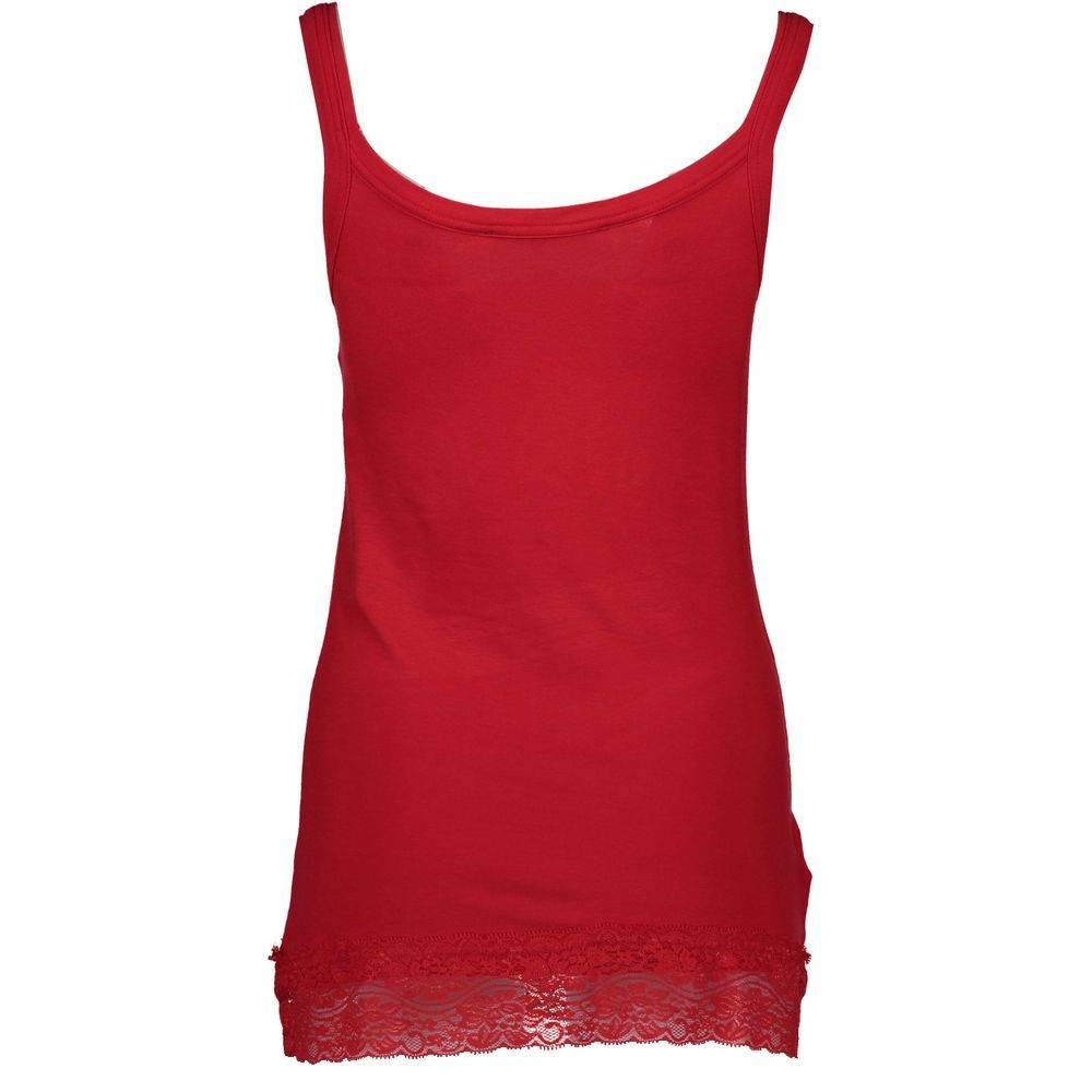Silvian Heach Red Cotton Women Top - Hilstor