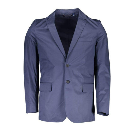 Gant Blue Cotton Men Jacket - Hilstor