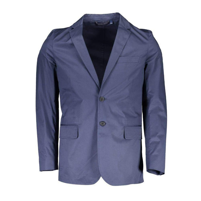 Gant Blue Cotton Men Jacket - Hilstor