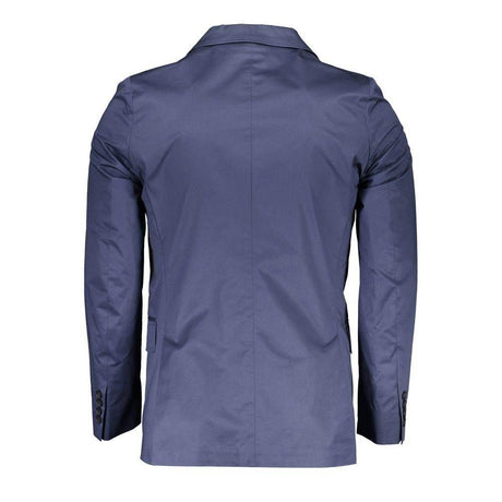 Gant Blue Cotton Men Jacket - Hilstor