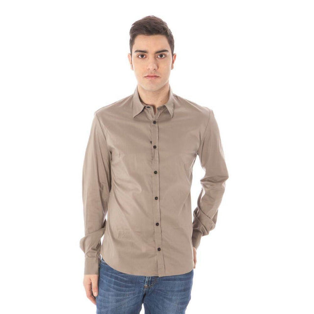 Costume National Green Cotton Men Shirt - Hilstor