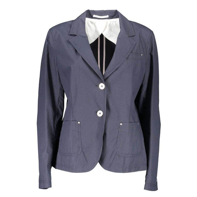 Gant Blue Cotton Women Jacket - Hilstor