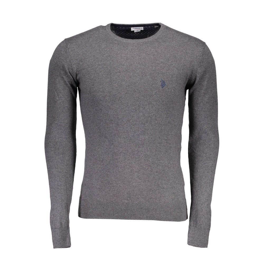 U.S. POLO ASSN. Gray Cotton Men Sweater - Hilstor