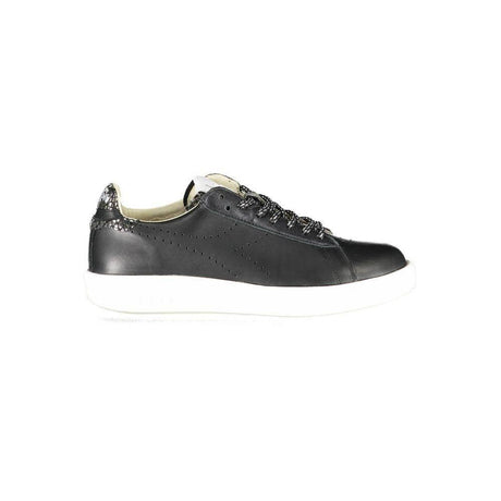 Diadora Black Leather Women Sneaker - Hilstor
