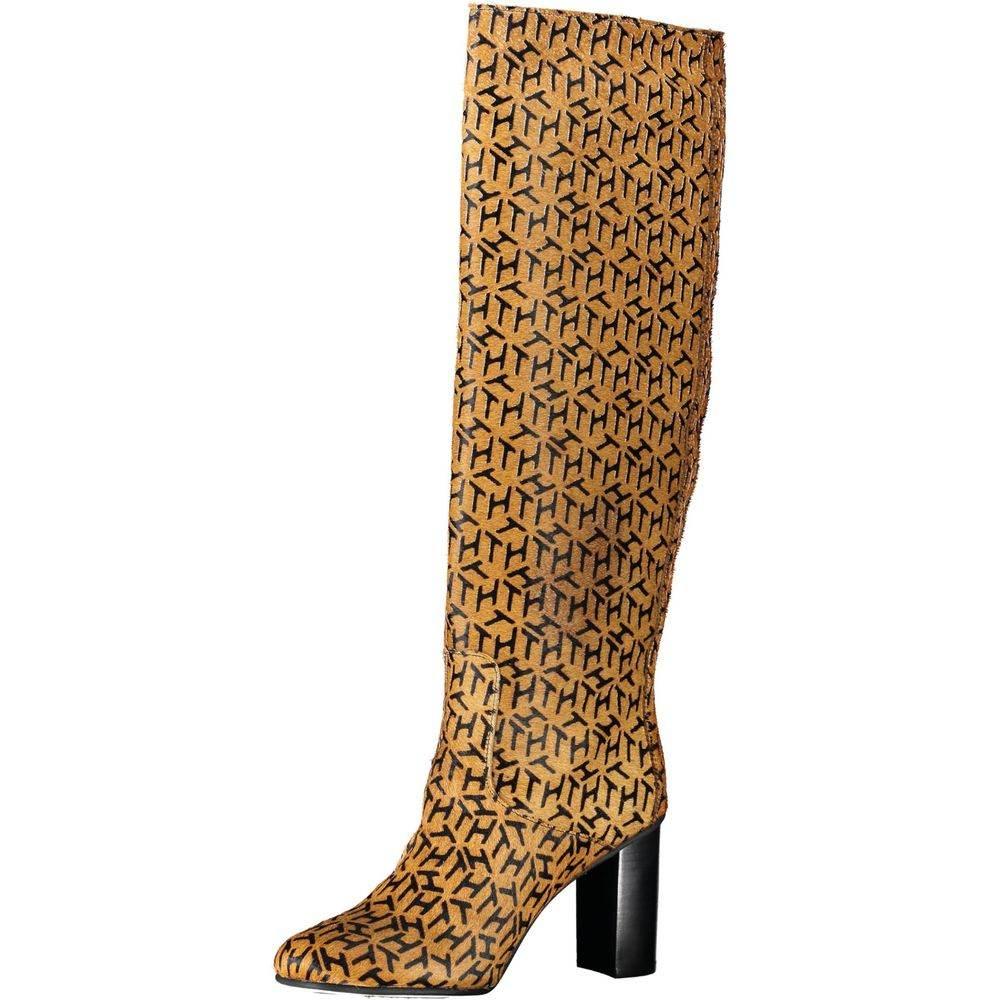 Tommy Hilfiger Beige Leather Women Boot - Hilstor