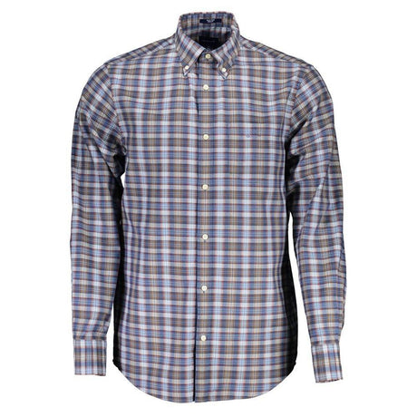 Gant Blue Cotton Men Shirt - Hilstor