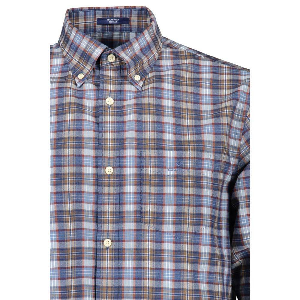 Gant Blue Cotton Men Shirt - Hilstor