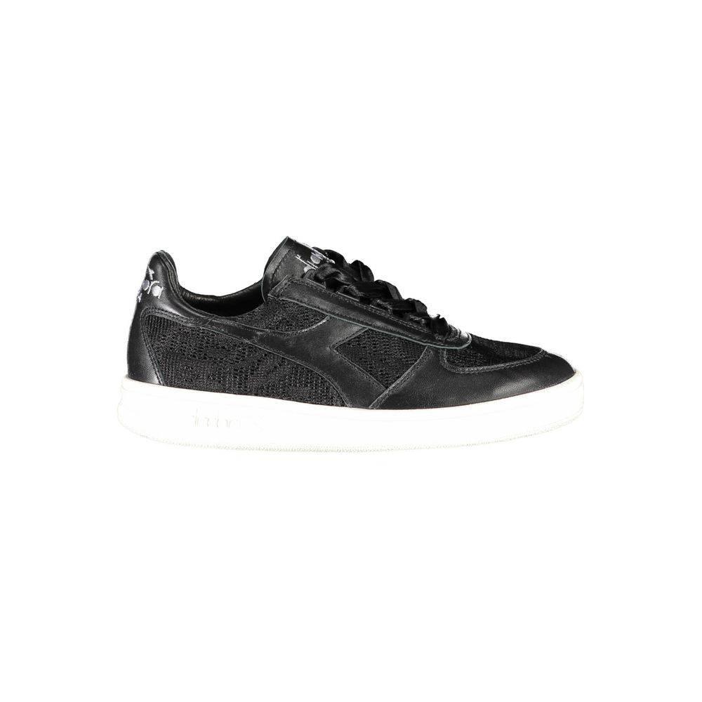 Diadora Black Leather Women Sneaker - Hilstor
