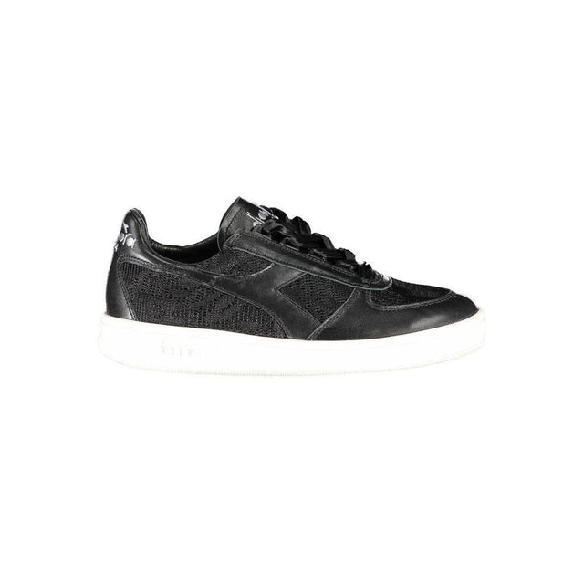 Diadora Black Leather Women Sneaker - Hilstor
