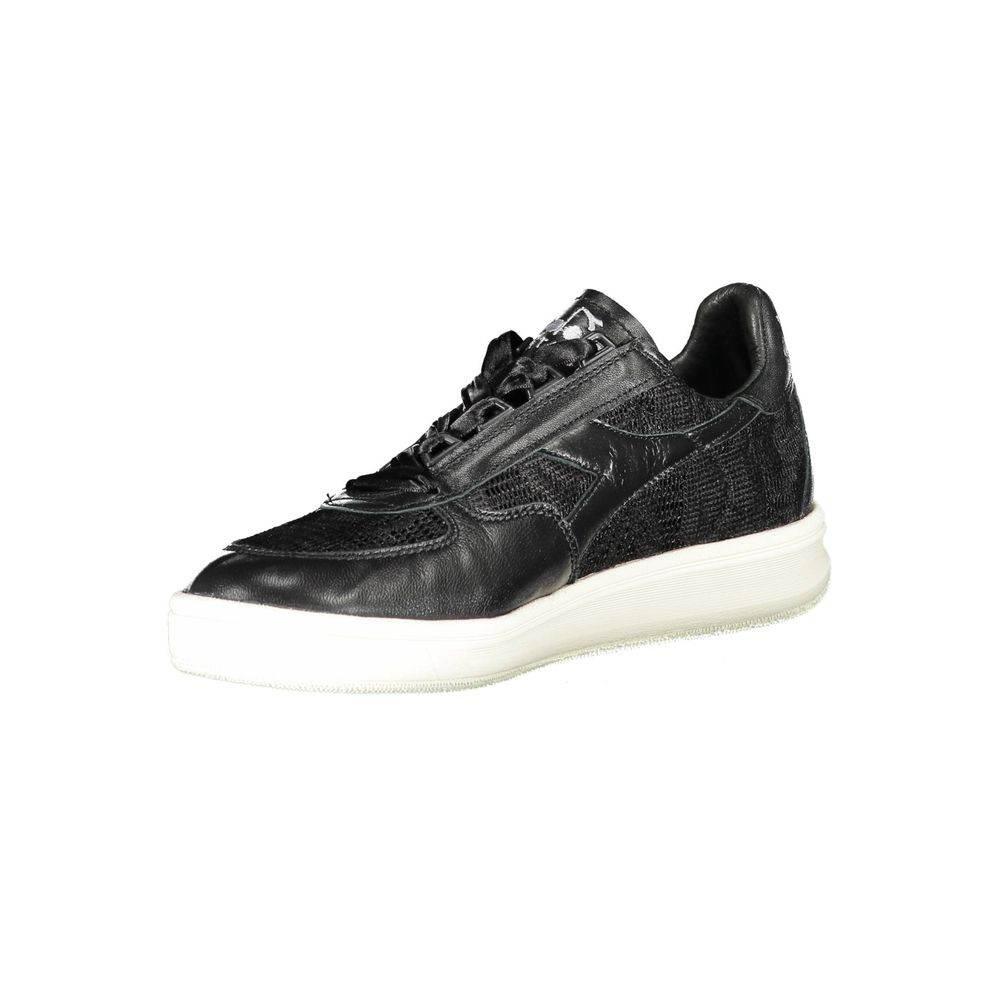 Diadora Black Leather Women Sneaker - Hilstor