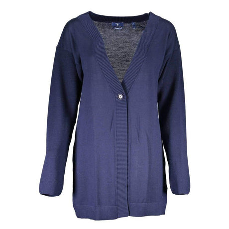 Gant Blue Wool Women Cardigan - Hilstor
