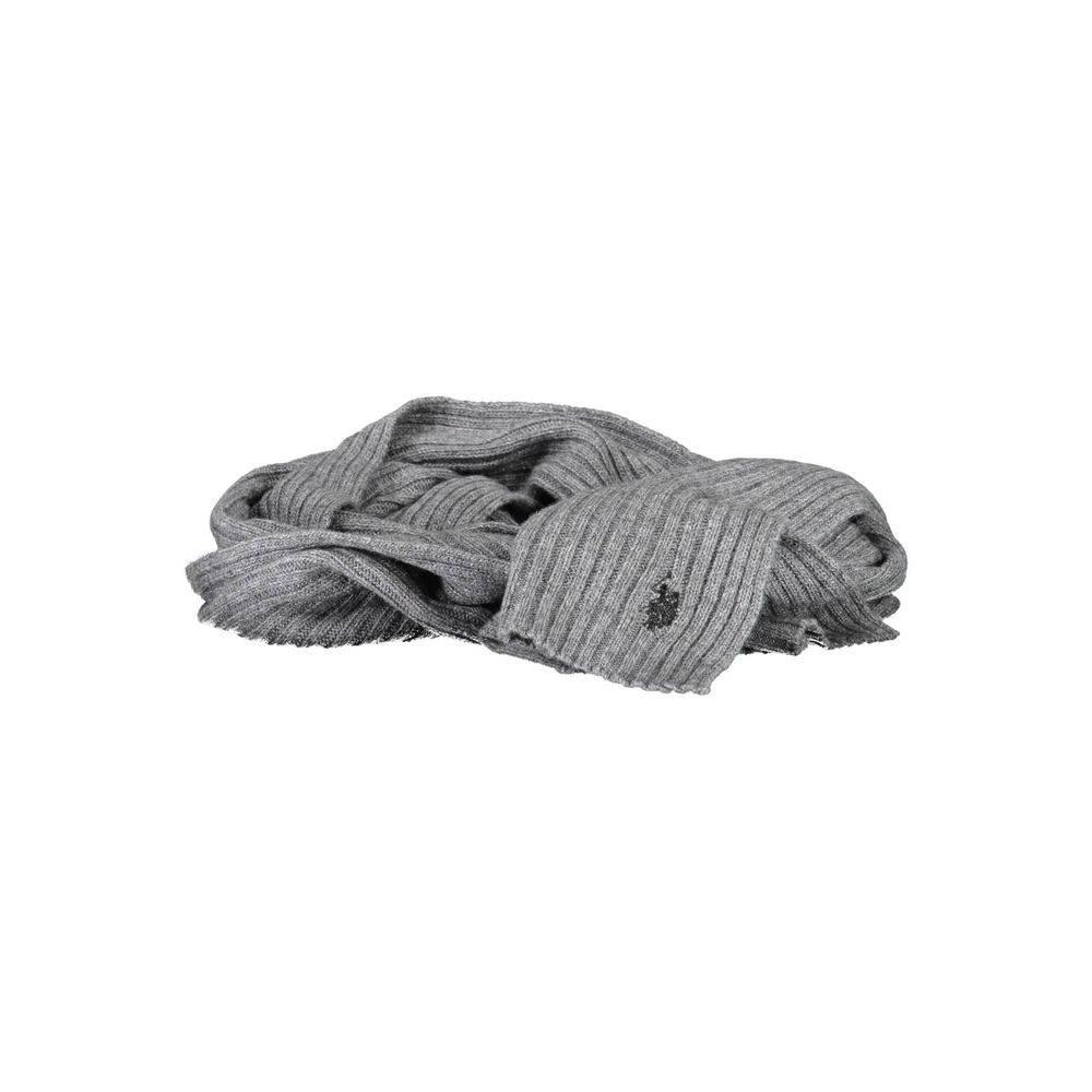 U.S. POLO ASSN. Gray Wool Mens Scarf - Hilstor