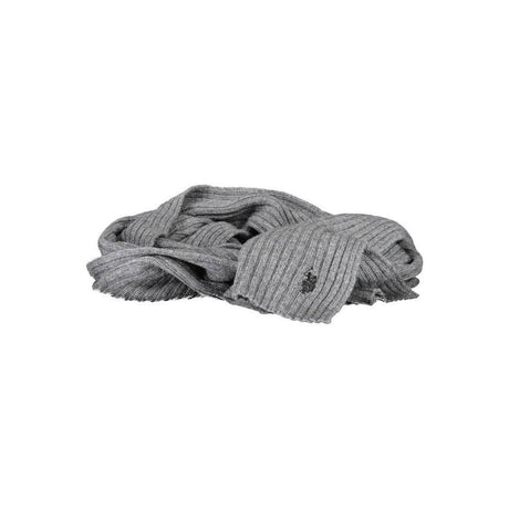 U.S. POLO ASSN. Gray Wool Mens Scarf - Hilstor