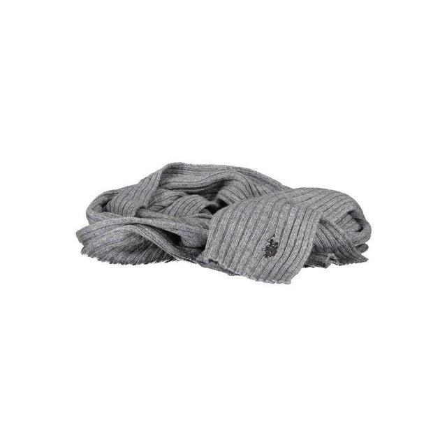 U.S. POLO ASSN. Gray Wool Mens Scarf - Hilstor