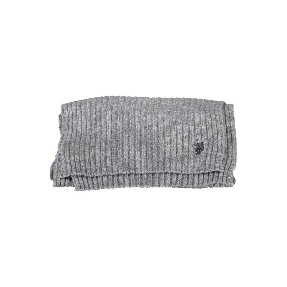 U.S. POLO ASSN. Gray Wool Mens Scarf - Hilstor