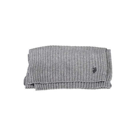 U.S. POLO ASSN. Gray Wool Mens Scarf - Hilstor