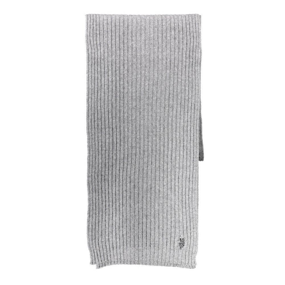 U.S. POLO ASSN. Gray Wool Mens Scarf - Hilstor