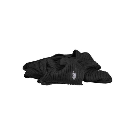 U.S. POLO ASSN. Black Wool Men Scarf - Hilstor