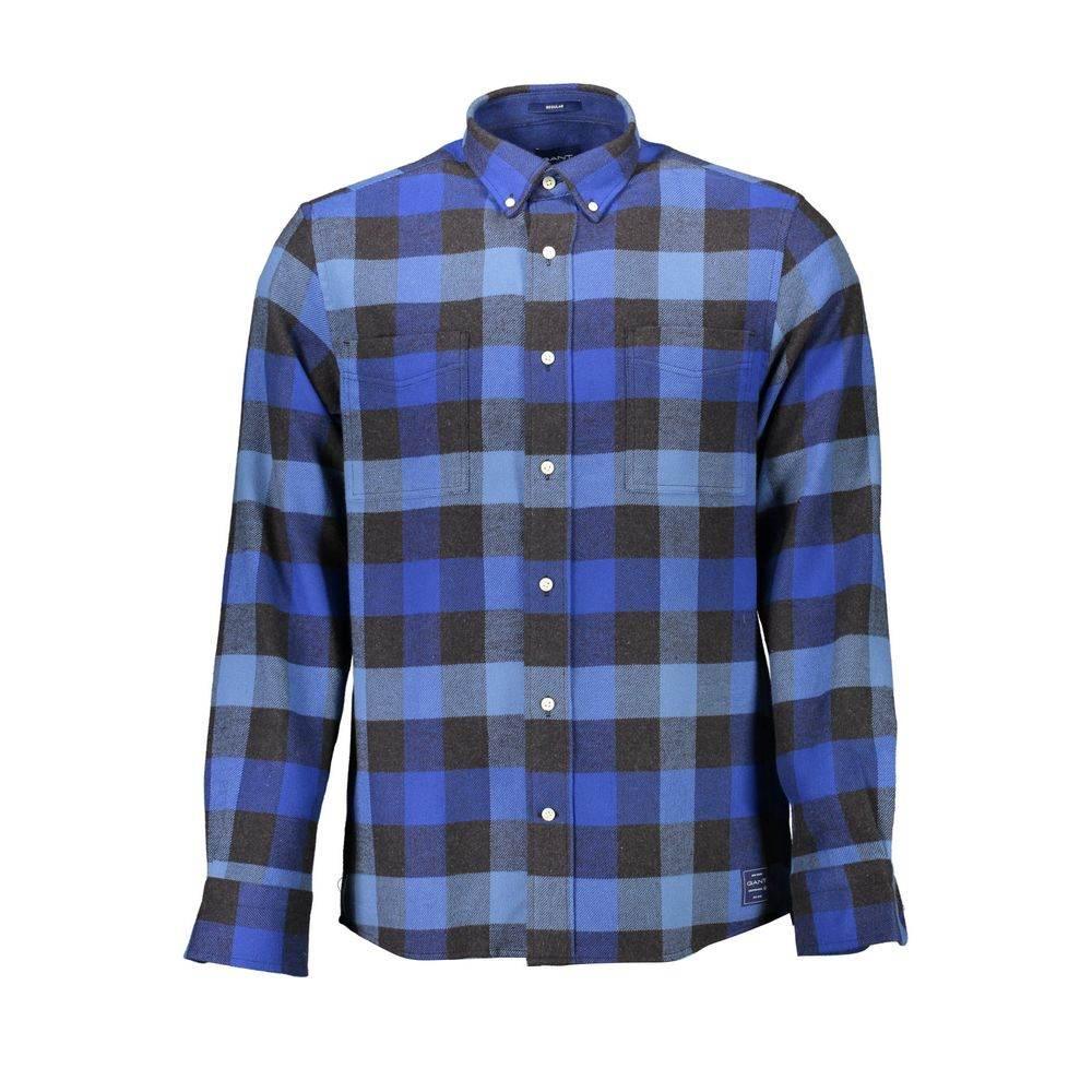 Gant Blue Cotton Men Shirt - Hilstor