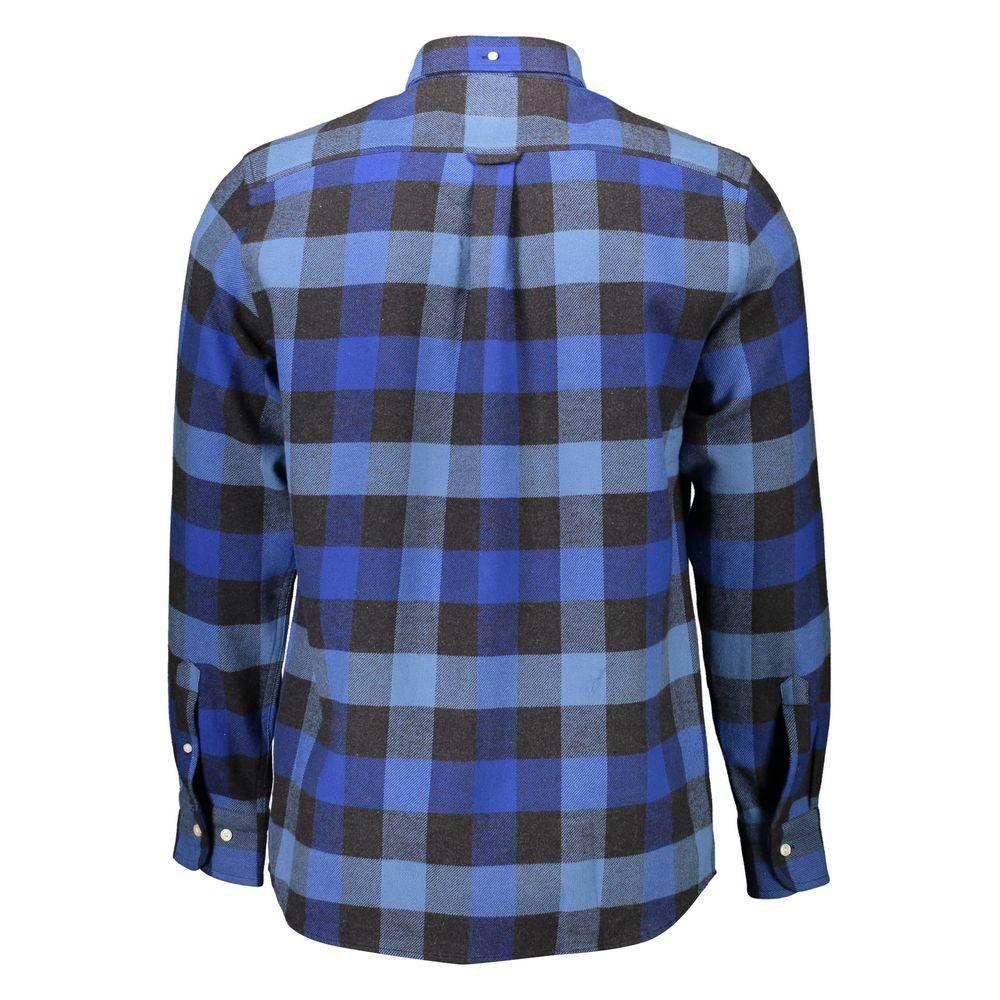 Gant Blue Cotton Men Shirt - Hilstor
