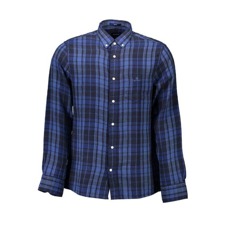 Gant Blue Cotton Men Shirt - Hilstor