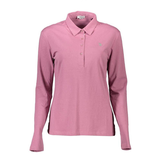 U.S. POLO ASSN. Pink Cotton Women Polo Shirt - Hilstor