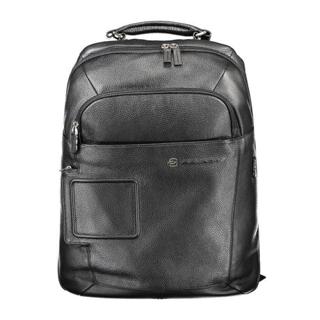 Piquadro Black Leather Men Backpack - Hilstor