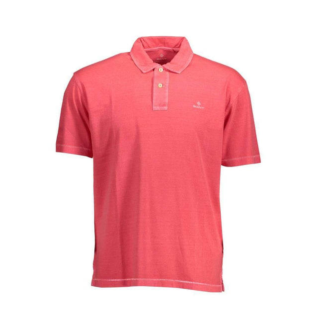 Gant Pink Cotton Men Polo Shirt - Hilstor
