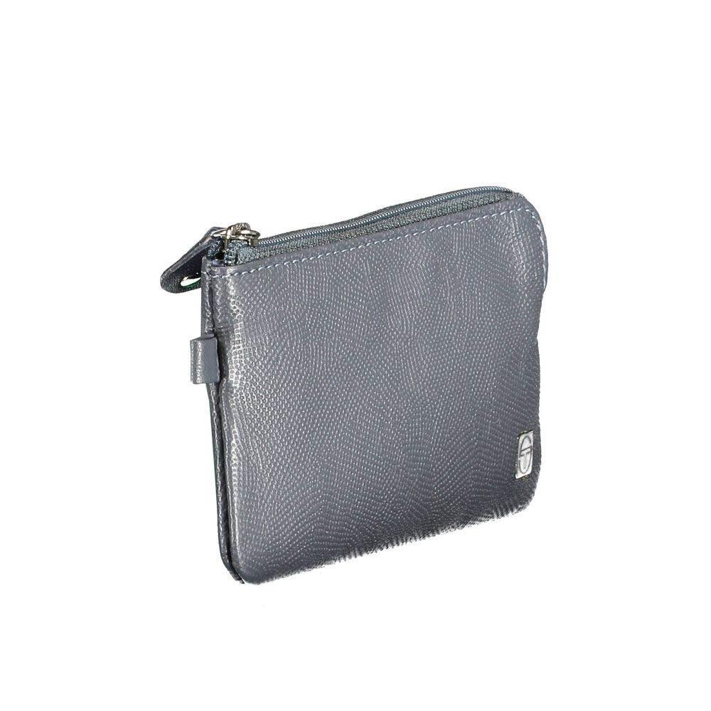 Sergio Tacchini Blue Leather Wallet - Hilstor