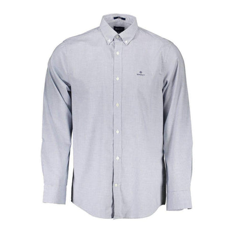Gant Blue Cotton Men Shirt - Hilstor