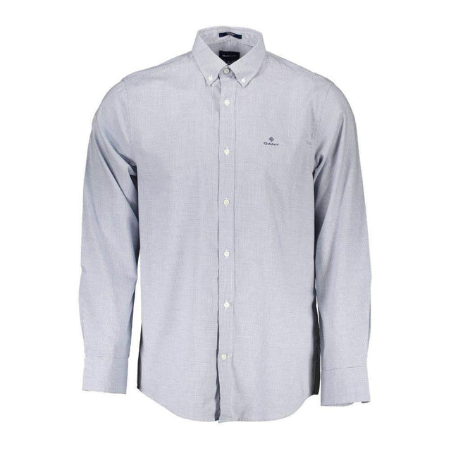 Gant Blue Cotton Men Shirt - Hilstor