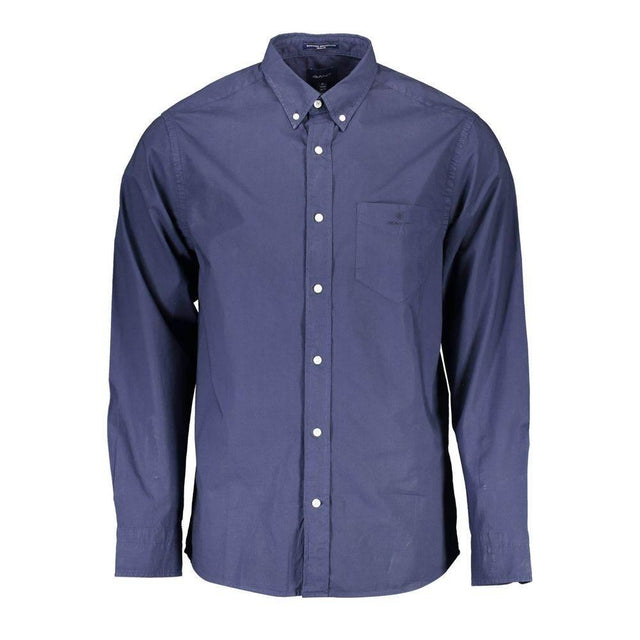 Gant Blue Cotton Men Shirt - Hilstor