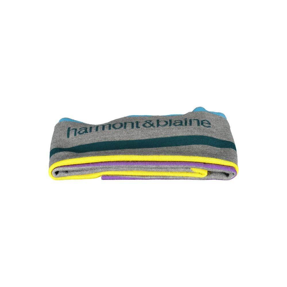Harmont & Blaine Gray Wool Men Scarf - Hilstor
