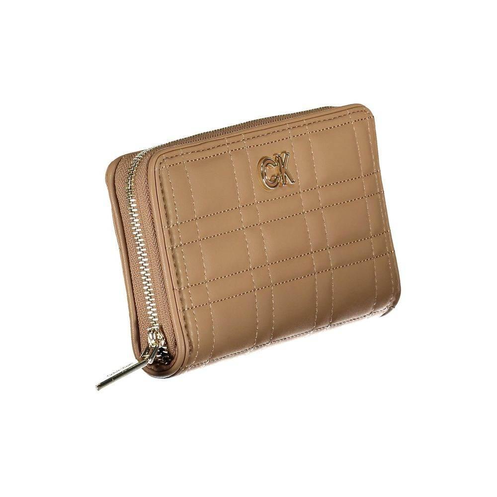 Calvin Klein Beige Polyester Women Wallet - Hilstor