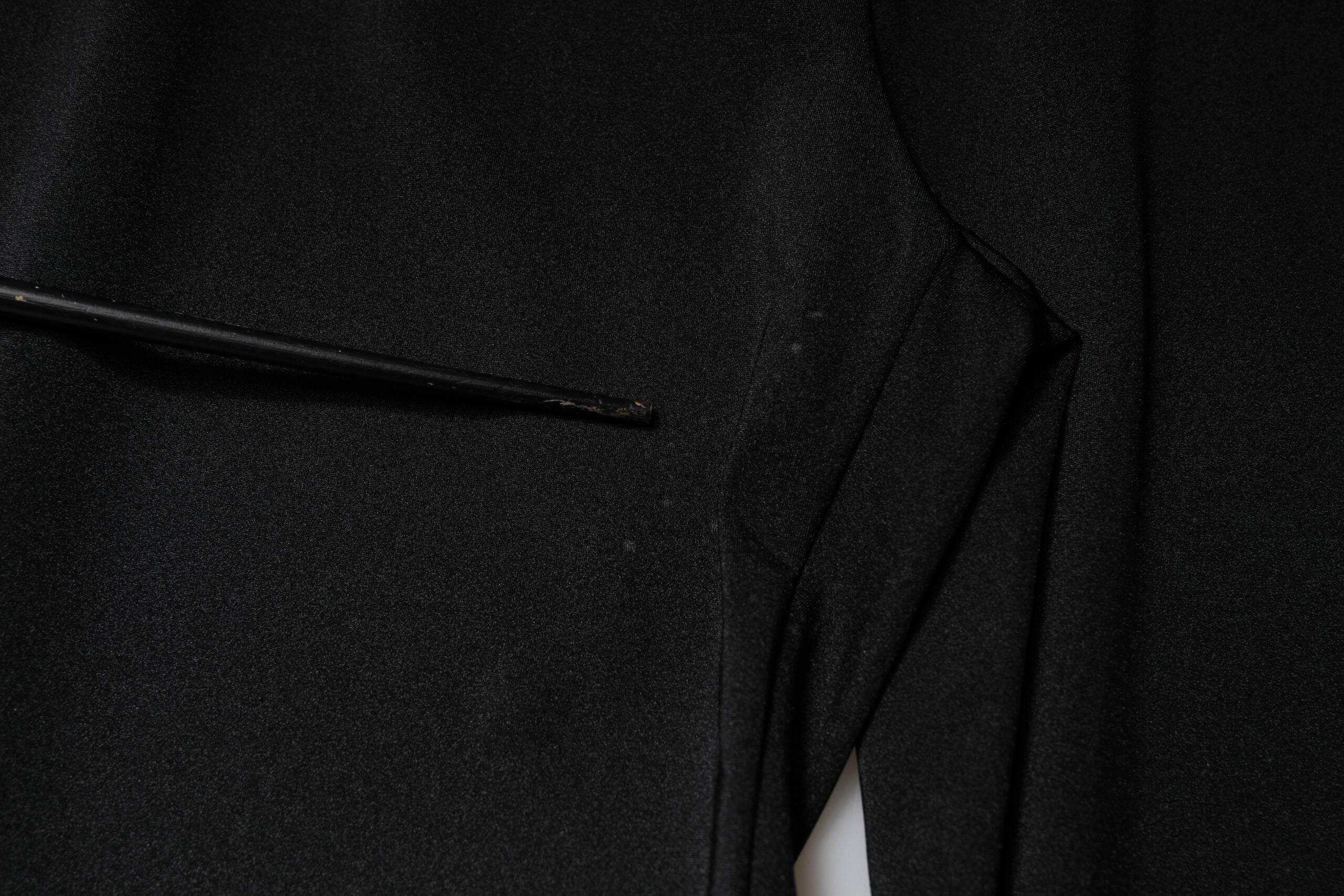 Dolce & Gabbana Black Nylon High Waist Slim Fit Pants - Hilstor