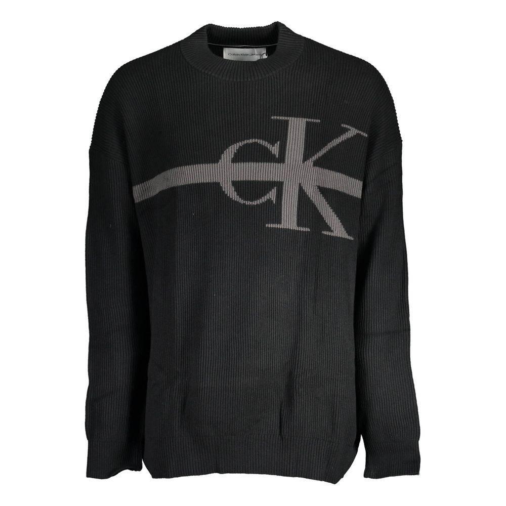 Calvin Klein Black Cotton Men Sweater - Hilstor