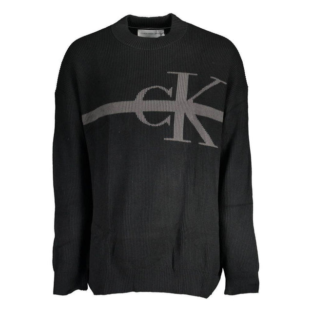 Calvin Klein Black Cotton Men Sweater - Hilstor